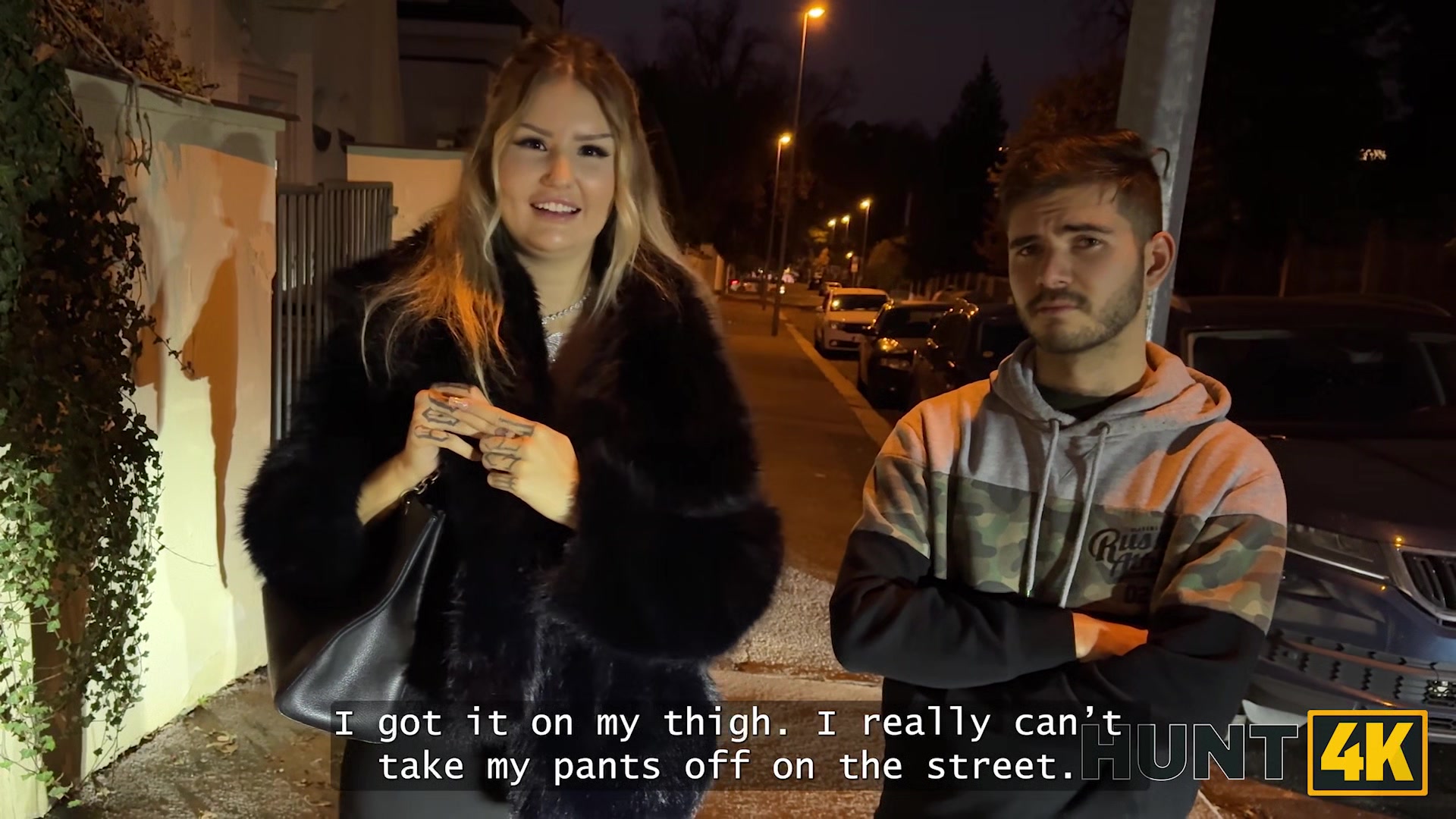 HUNT4K. Blondie wanted a new tattoo so she fucked with a stranger in front of her BF
