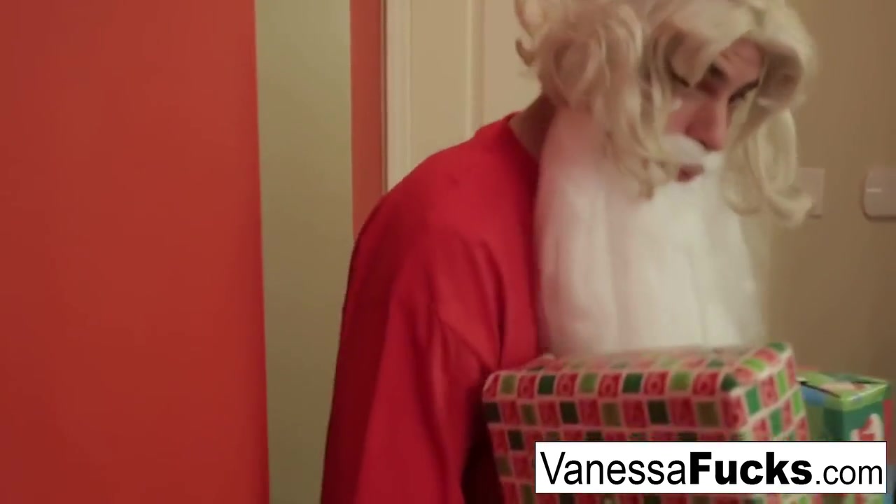 Vanessa Cage - Letting Santa Fuck Her Tight Wet Pussy