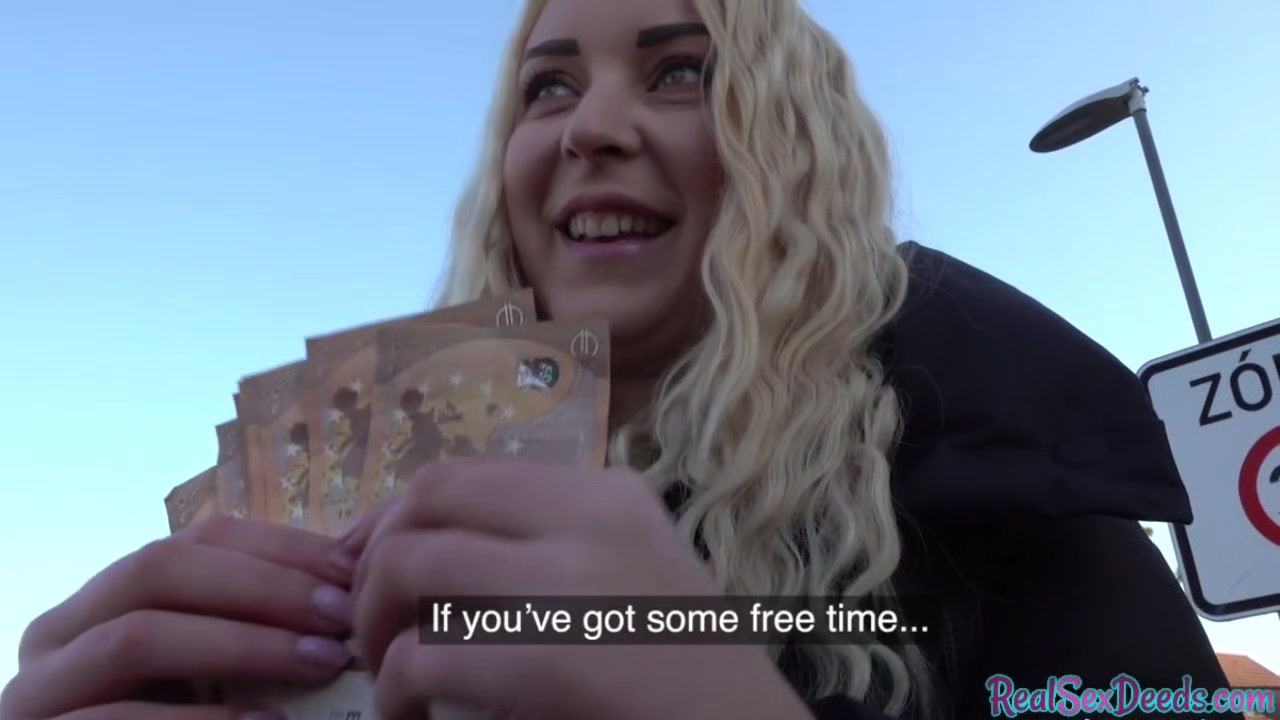 Pickedup euro babe sucking dick before fucking
