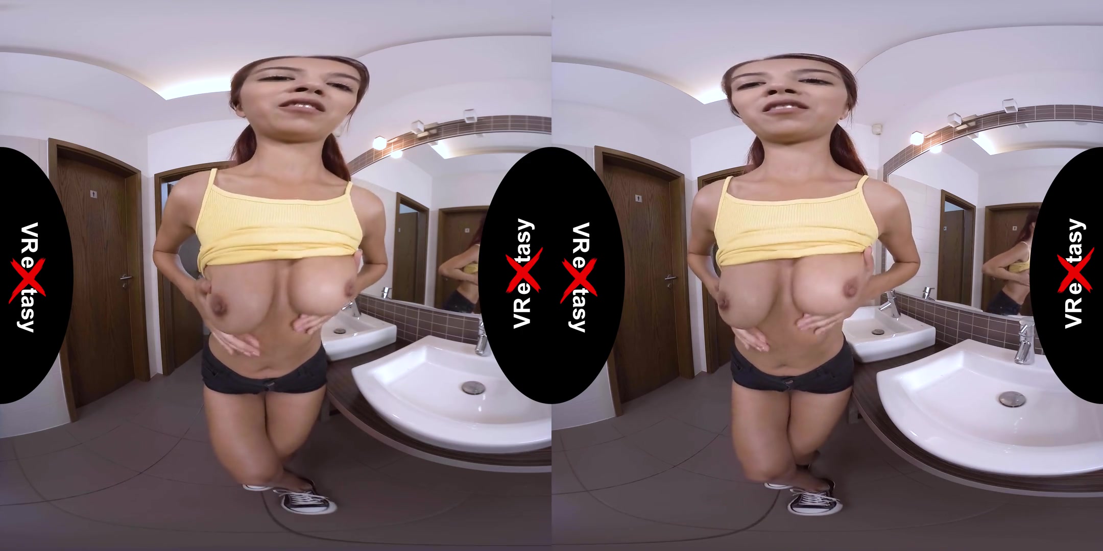 Paula Shy - Masturbates in Restroom; Hot Pornstar Solo