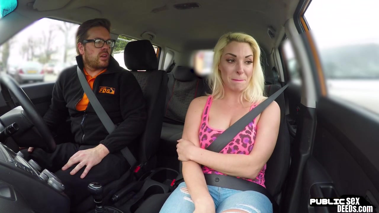 Busty UK babe nailed by her instructor after giving head
