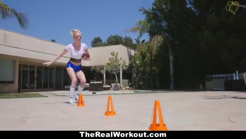 Busty Bouncy Football teen 18+ Gargles On Balls
