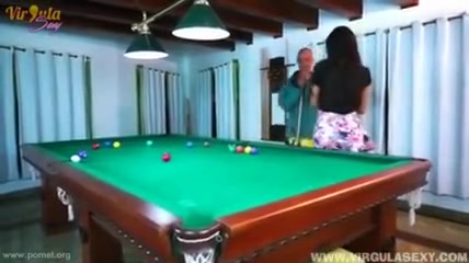 Fernanda Cristine pounds chap On A Pool Table