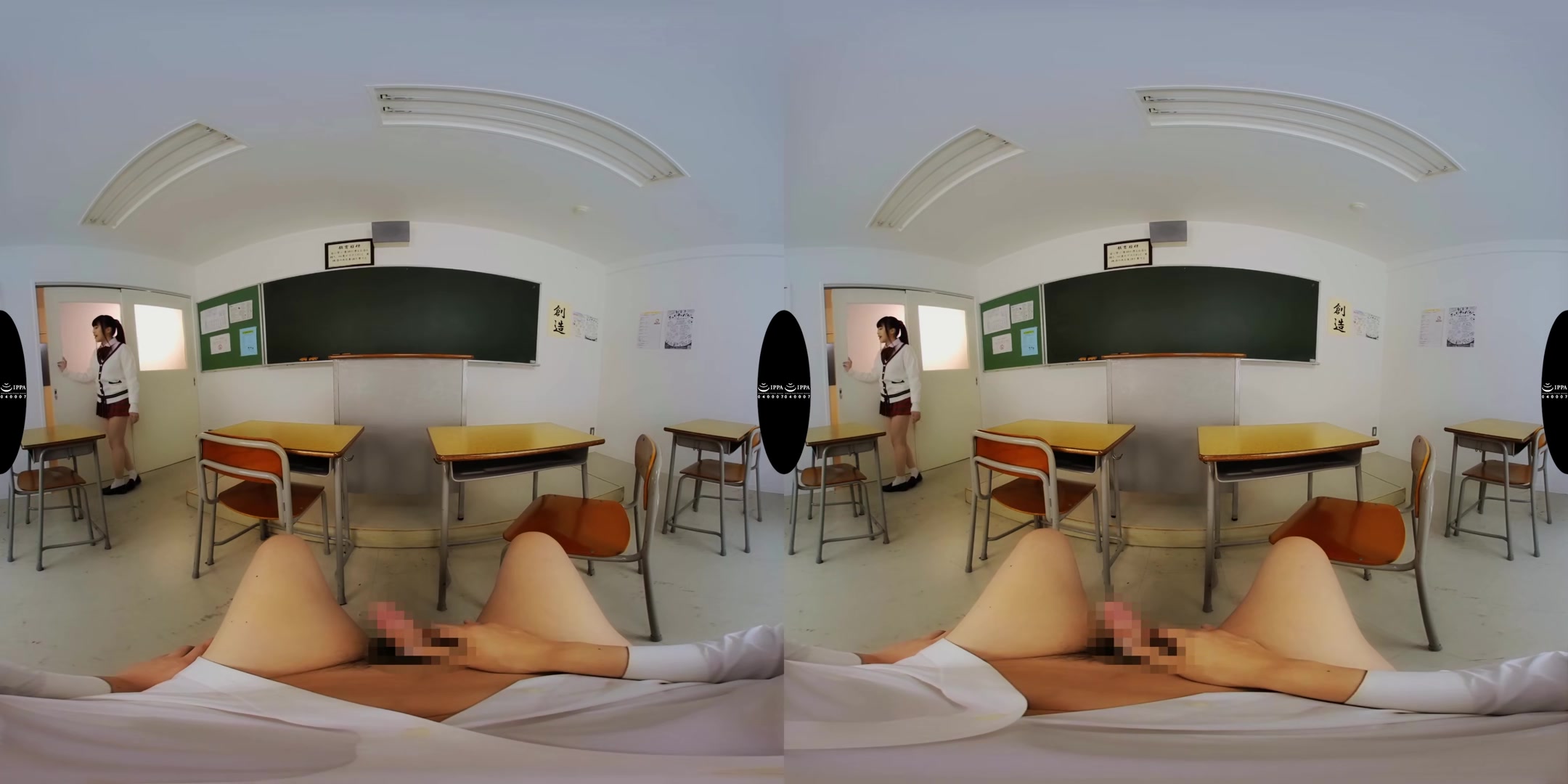 Moe Hazuki - What?! In the Classrom?! - TeppanVR