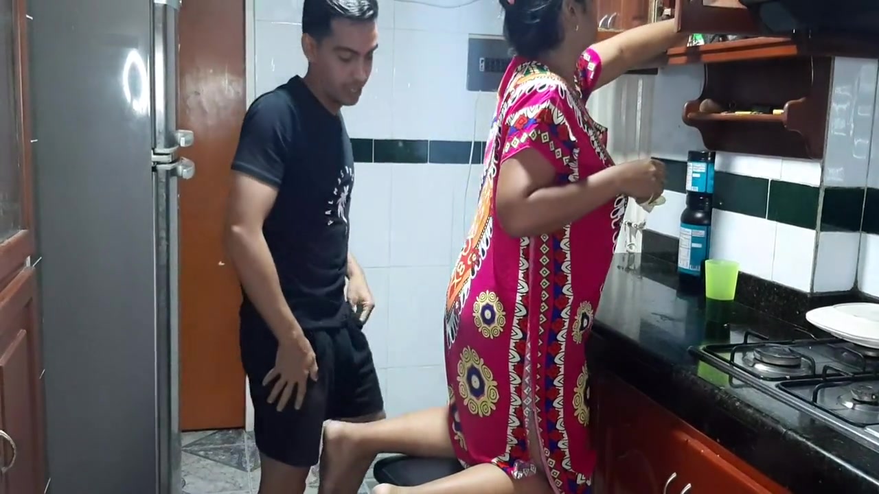 Tasting My Stepmothers Rich Pussy In The Kitchen