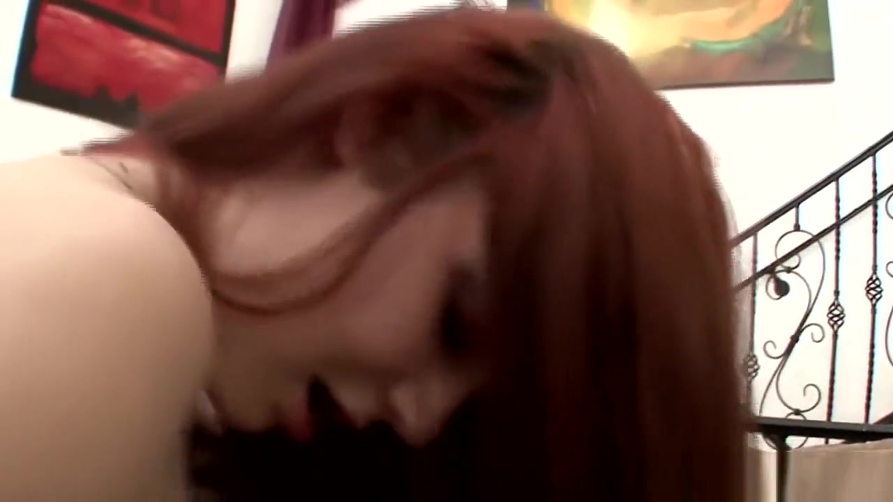 Tattooed Redhead Hottie Rides Fat Cock
