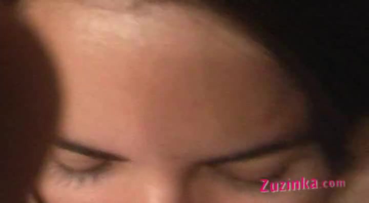 Amateur czech Zuzinka gets facial