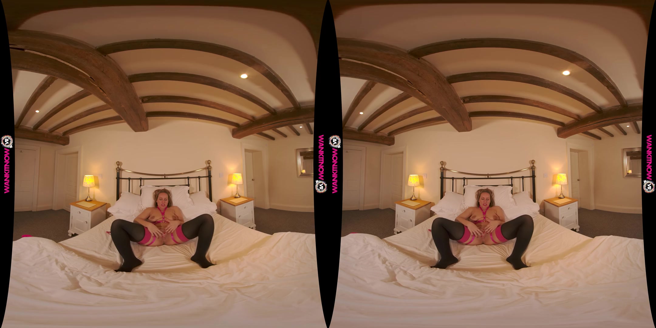 Red Light, Green Light, Pink Light; Horny MILF Solo Striptease