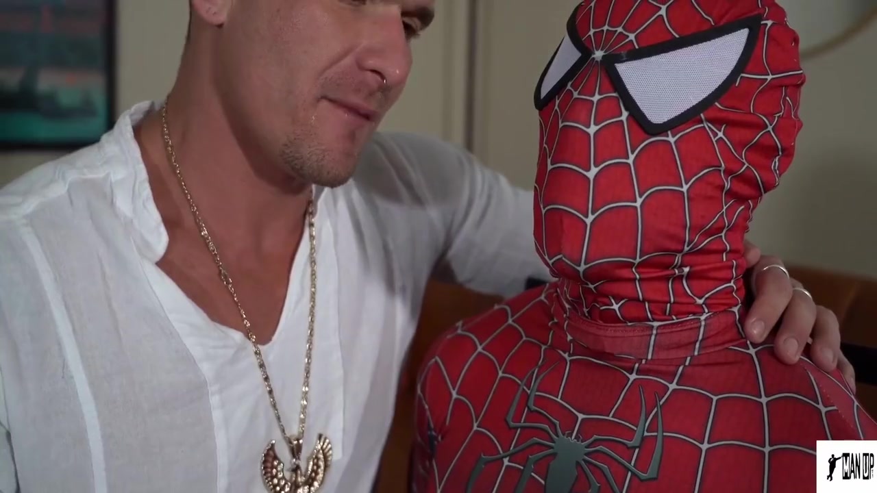 Jake Waters And Isaac X In Superhero Spidermans Bbc Gets All Jizzed Up At Manupfilm