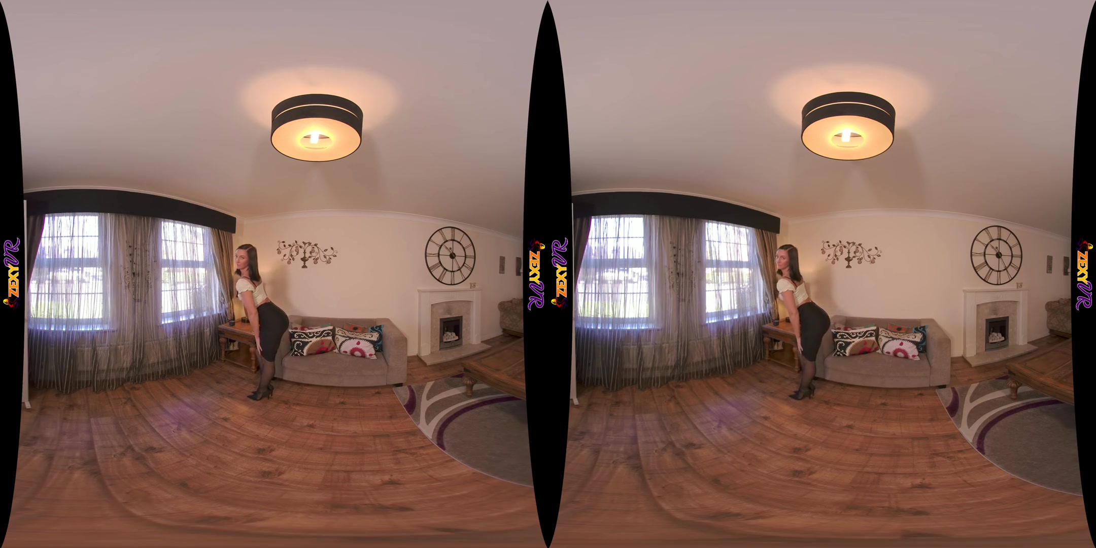 Work From Home - Virtual Girlfriend Stripping in Black Lingerie