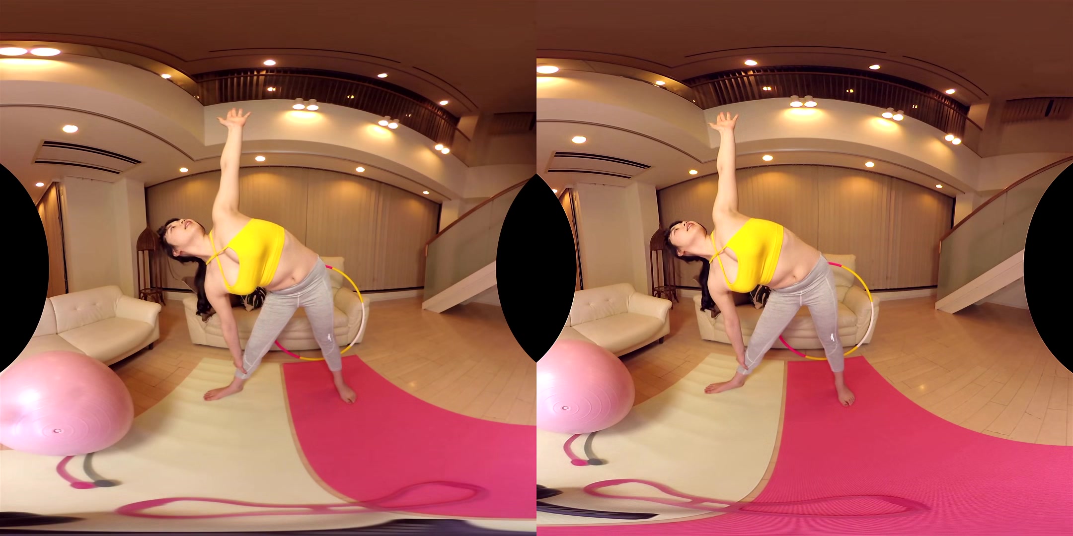 Unable To Focus During Our Private Lesson - Asian Babe Bikini Workout Tease