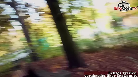 german junkee ugly housewife public pick up and fuck in park