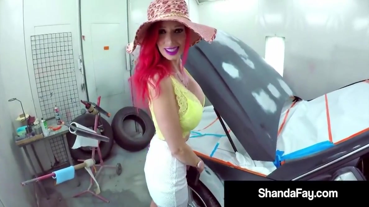 Shanda Fay - Busty Canadian Cougar Pussy Pounded In Garage!