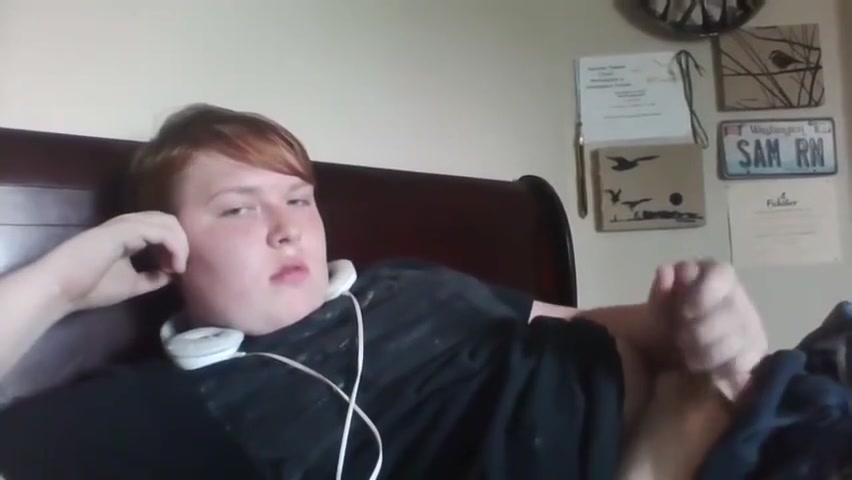 Fat Red-haired Twink, Who Masturbates, Then Ejaculates On His Belly