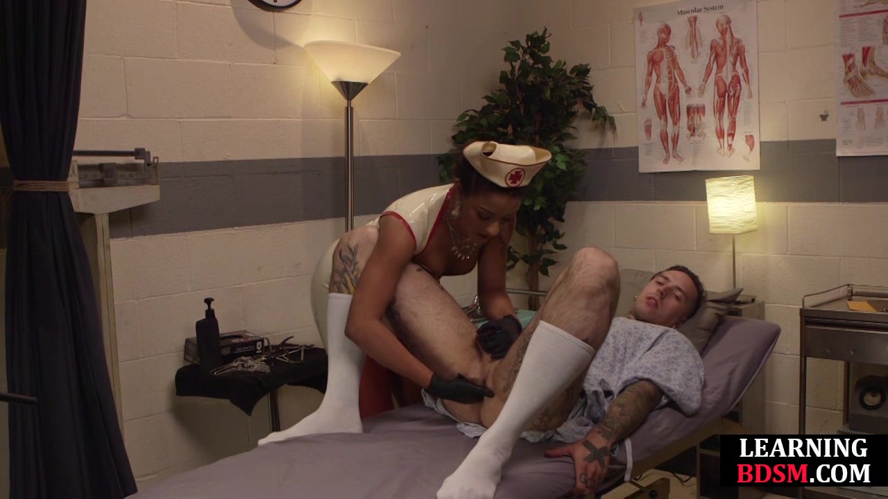 Sexy Uniform slut dominates lucky guy