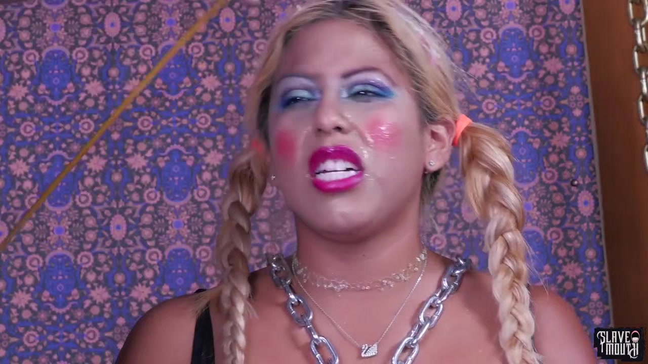Curvy sub getting face fucked