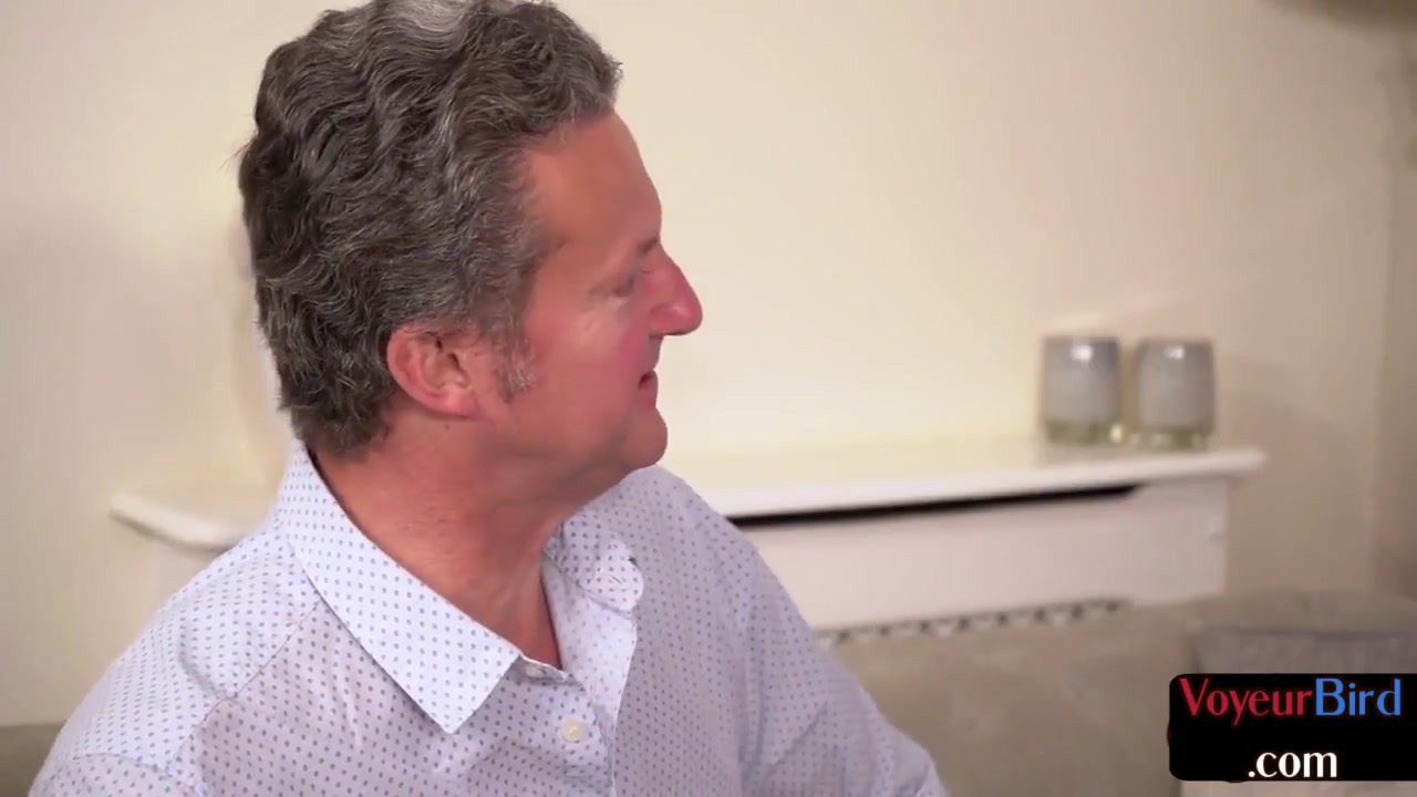 Big-breasted Brit Teasing Lucky Dude
