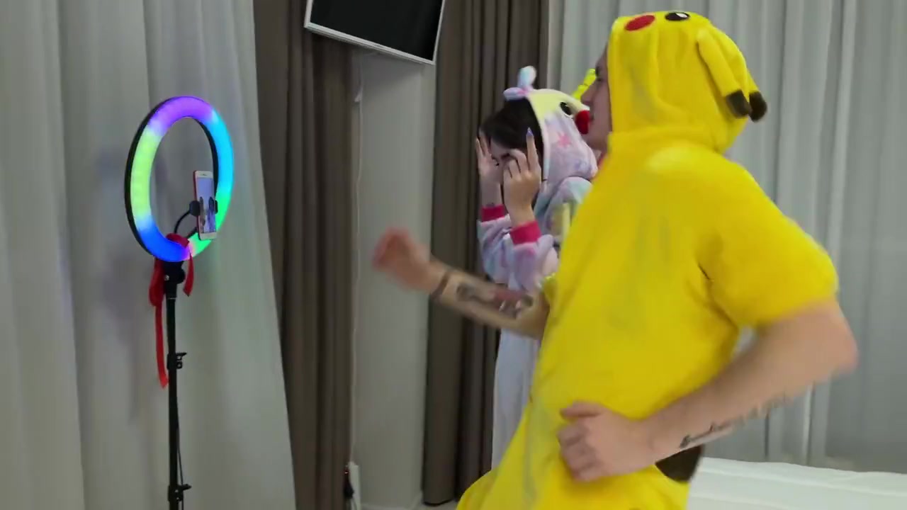 2 Buddies Fuck 18 Year Old Tight Pussy In Pajamas