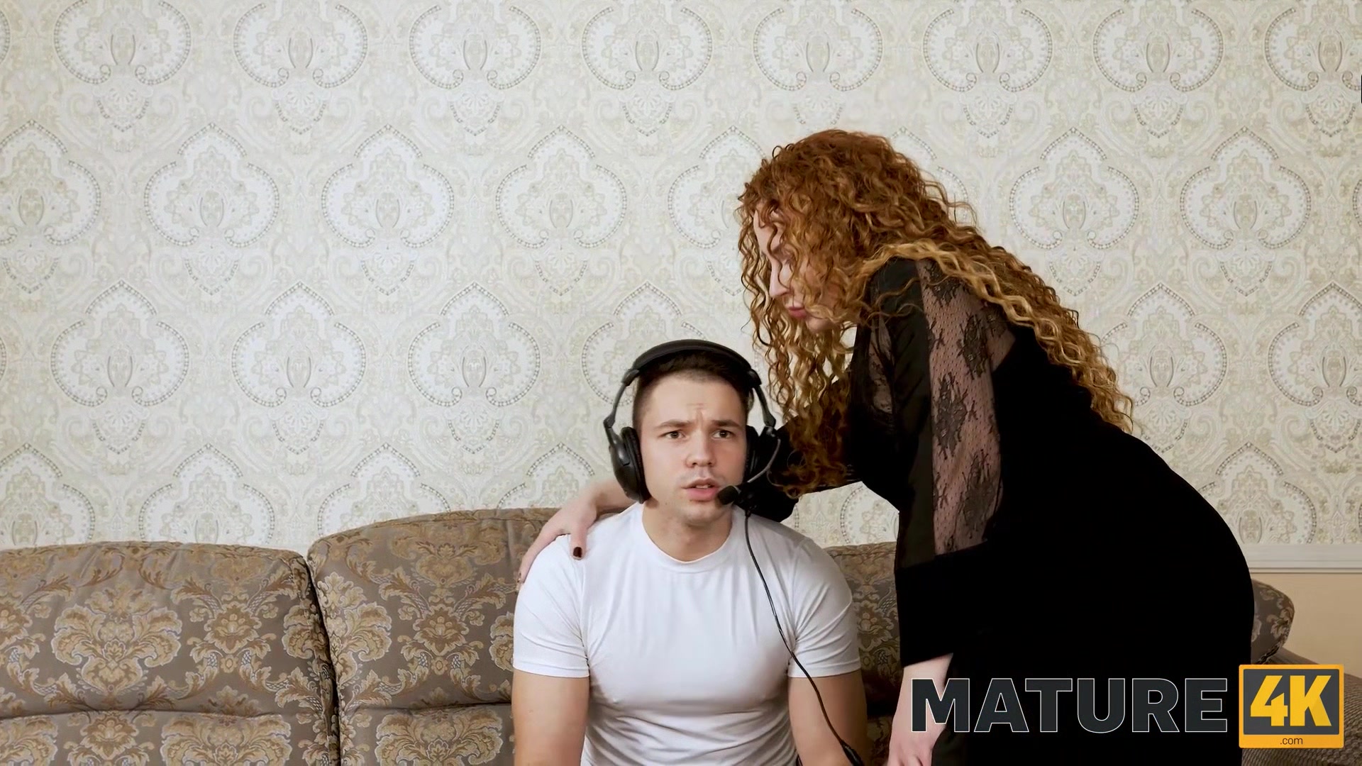 MATURE4K. Having ginger mature woman is great cause guy can nail her