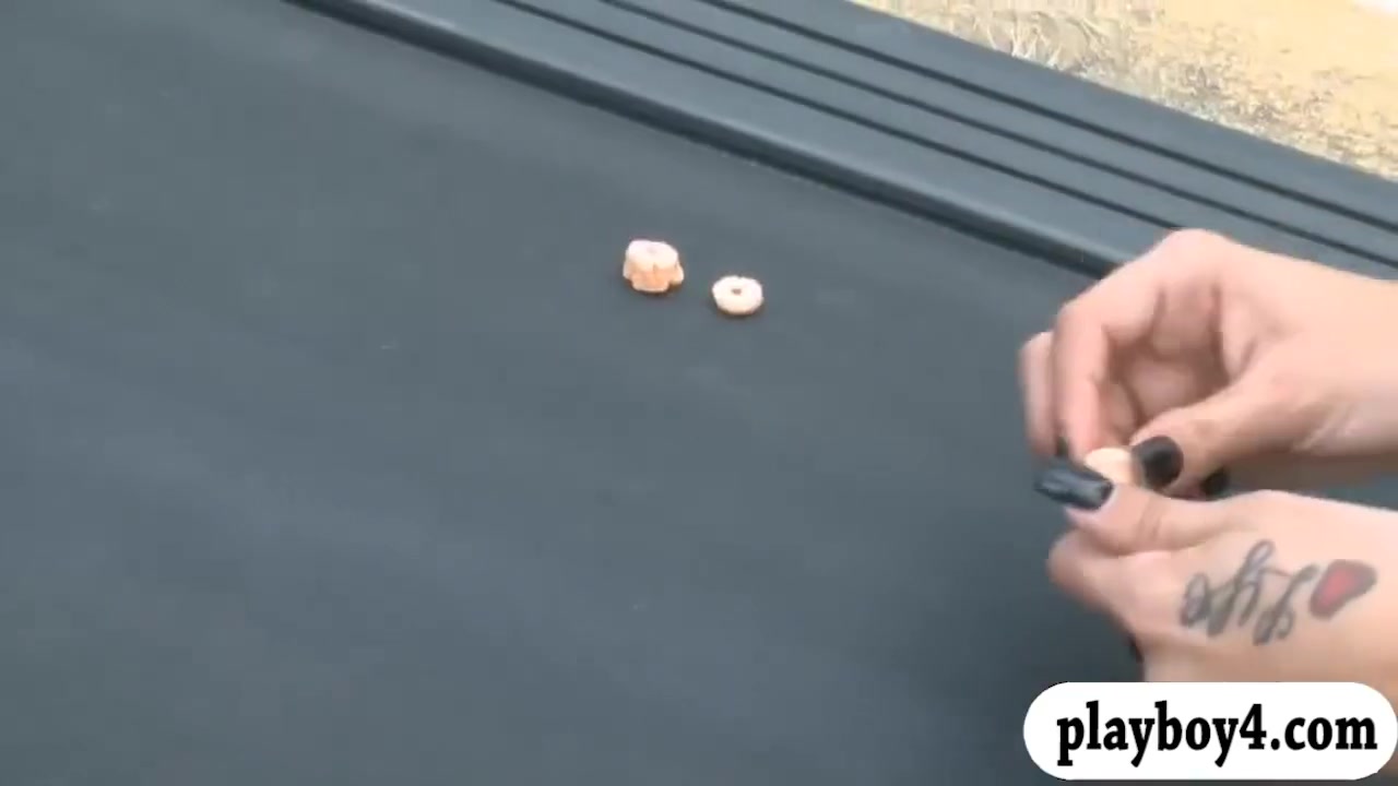 Woman And Hunk Guy Ate Cereal From Threadmill