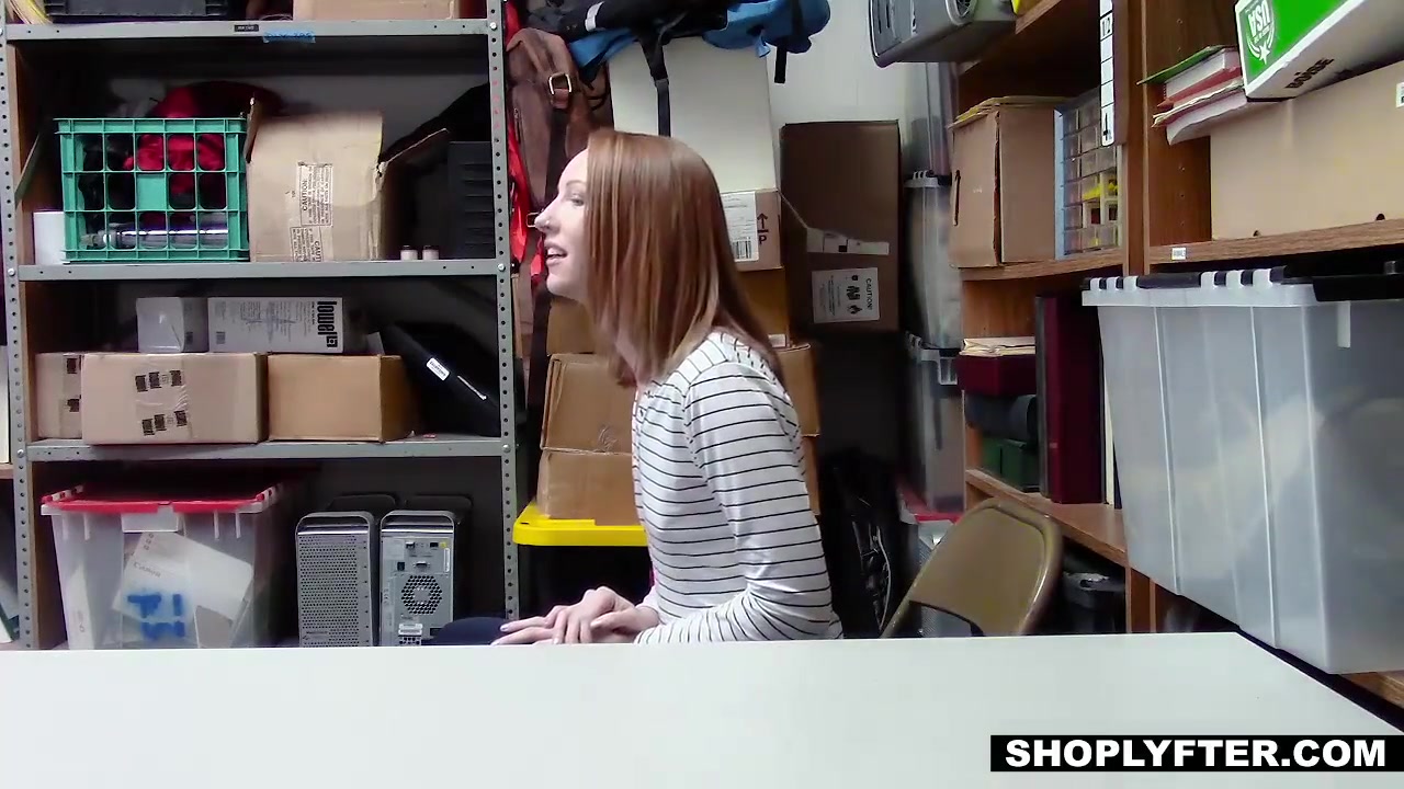 Redhead teen 18+ Arrested And Fucked In The Office