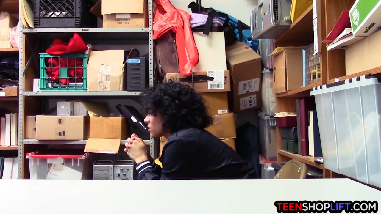 Busty teen 18+ Shoplifter Fucks The Security Guard For Free