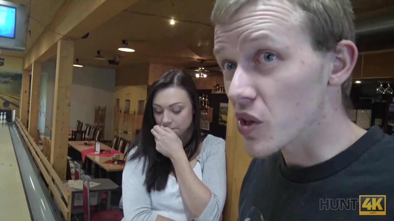 HUNT4K. Pretty girl fucked for money in front of BF and other people