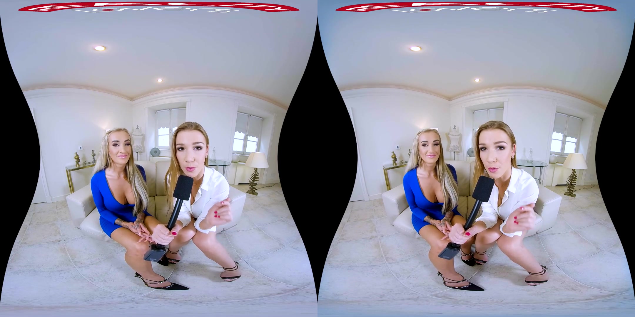 The Horny Lesbians Interview - Lesbian 3D Porn HD VR