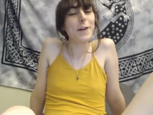 Femboy big cock plays vibrator toy