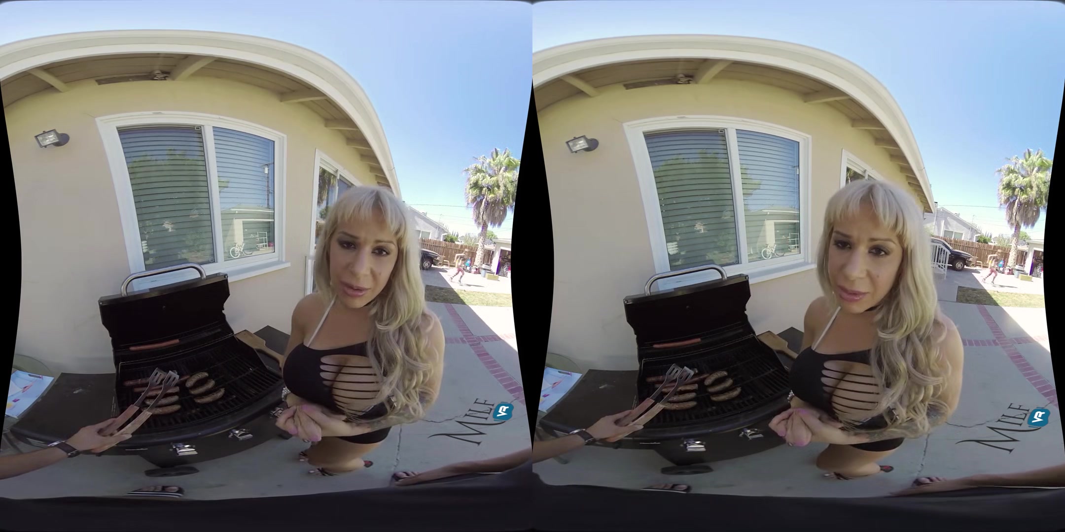 The BBQ - Huge Tits Blonde MILF Hardcore POV - SexLikeReal