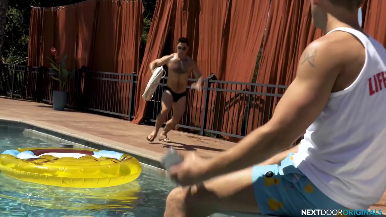 Nic Sahara In Hairy Heroics Of The Poolside