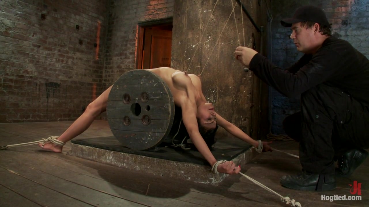 Sexy Brunette Experiences Nipple Torture, Crotch Rope And Extreme Bondage. - HogTied