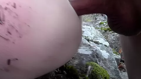 Evelina Juliet in horny amateur gone wild fucking in a forest