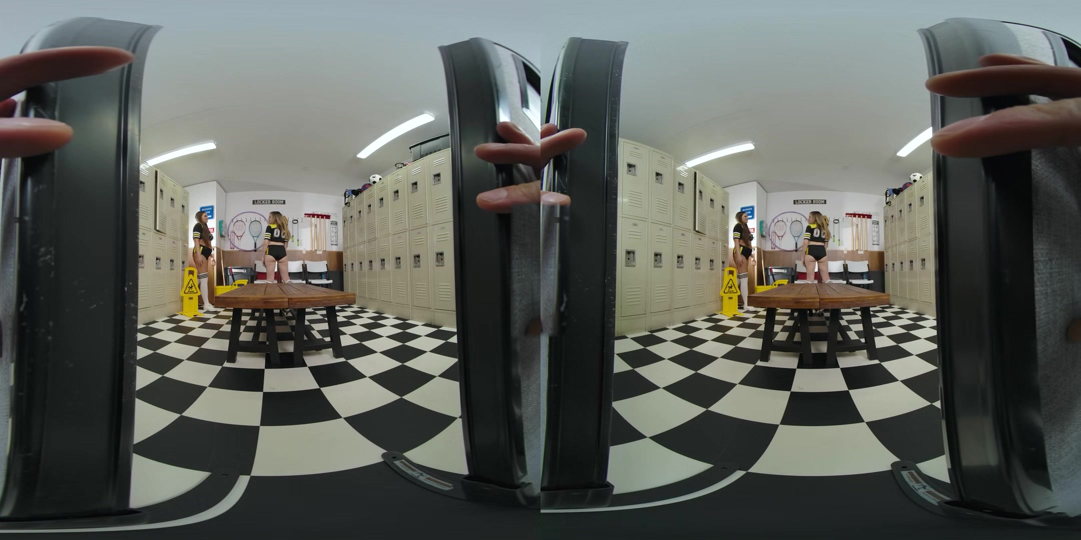 Threesome: Locker Room Spying