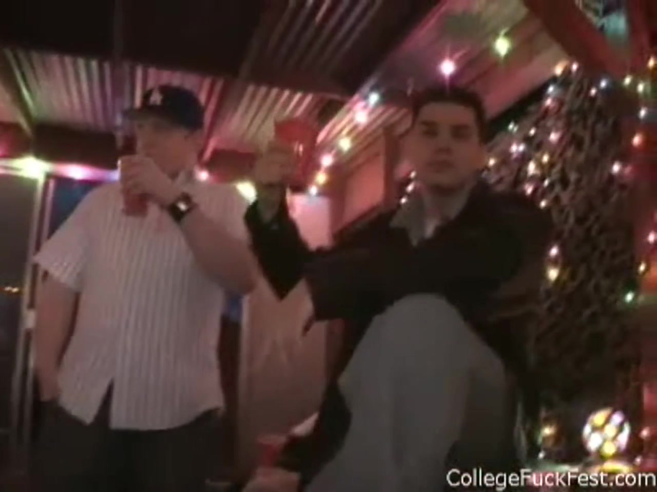 Real petite teen touches herself at voyeur college party