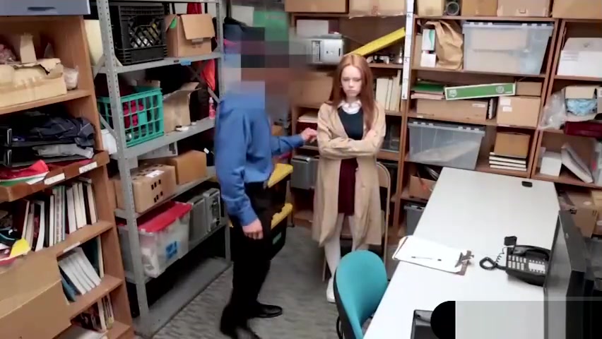Cute Irish redhead amateur shoplifter rough fucked