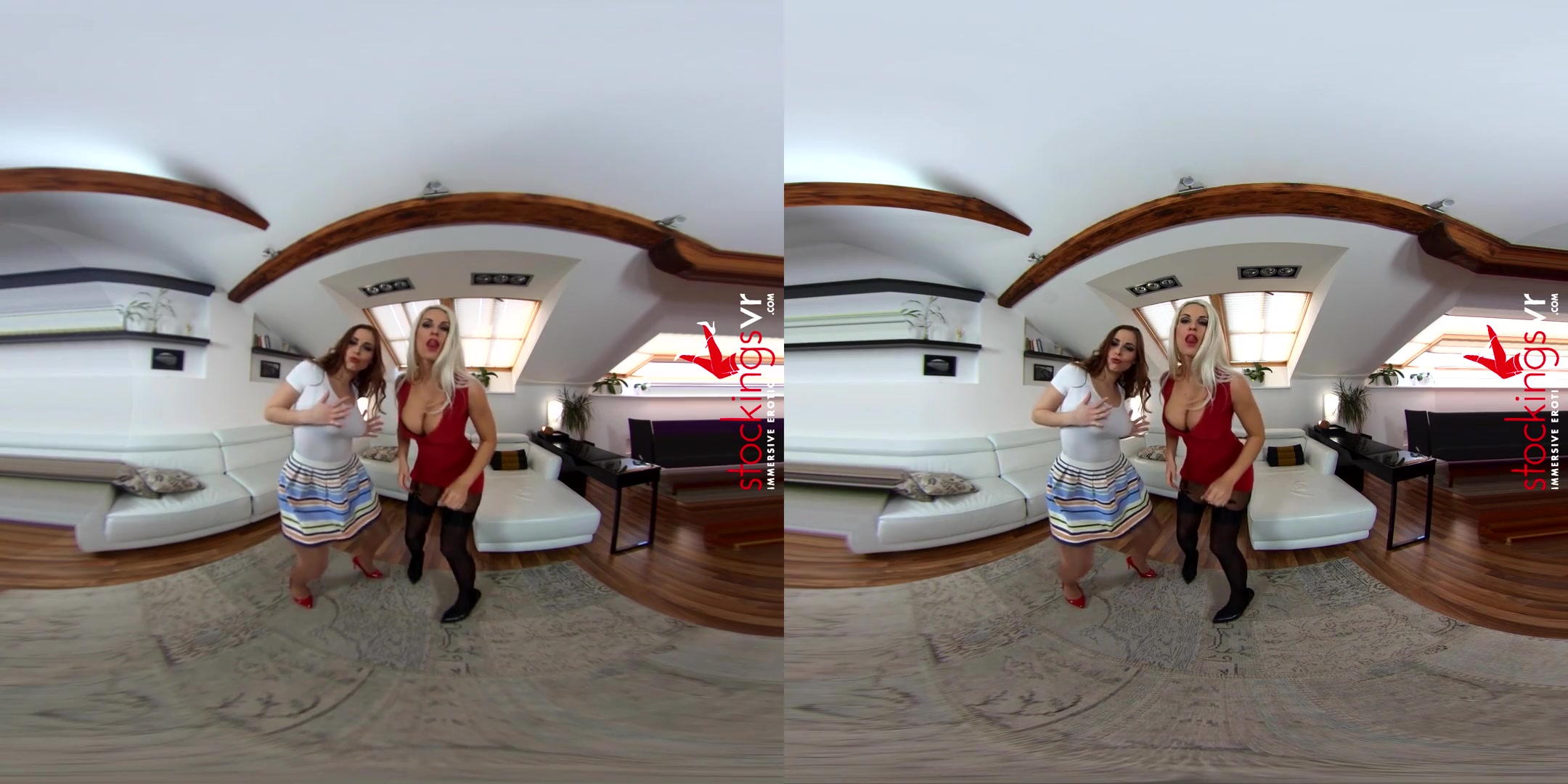 Antonia Sainz & Blanche Bradburry in Strippers - StockingsVR