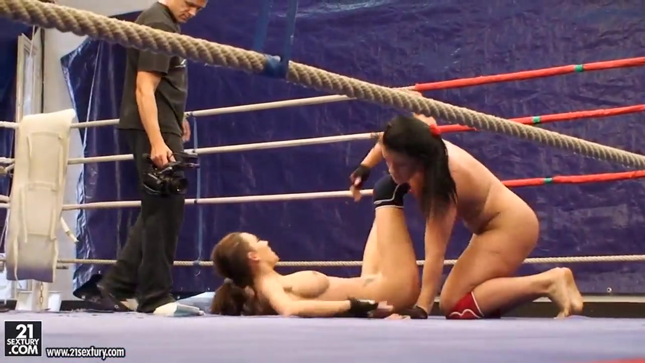 Watch lesbian wrestling between two cuties