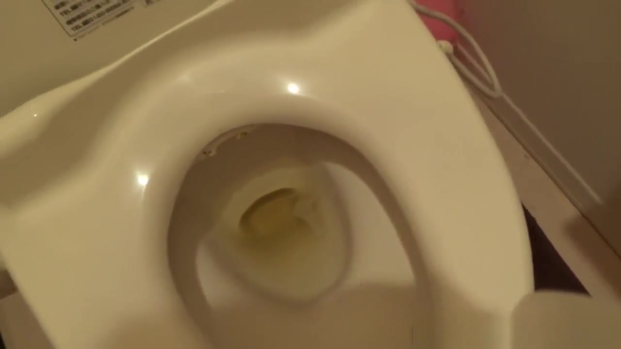 Hairy teen 18+ Pees In Toilet