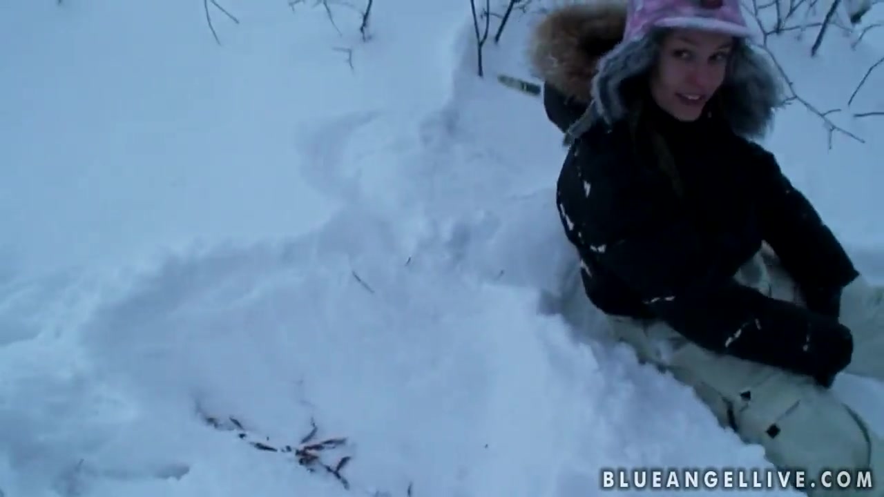 Blue Angel enjoys in playing in the snow