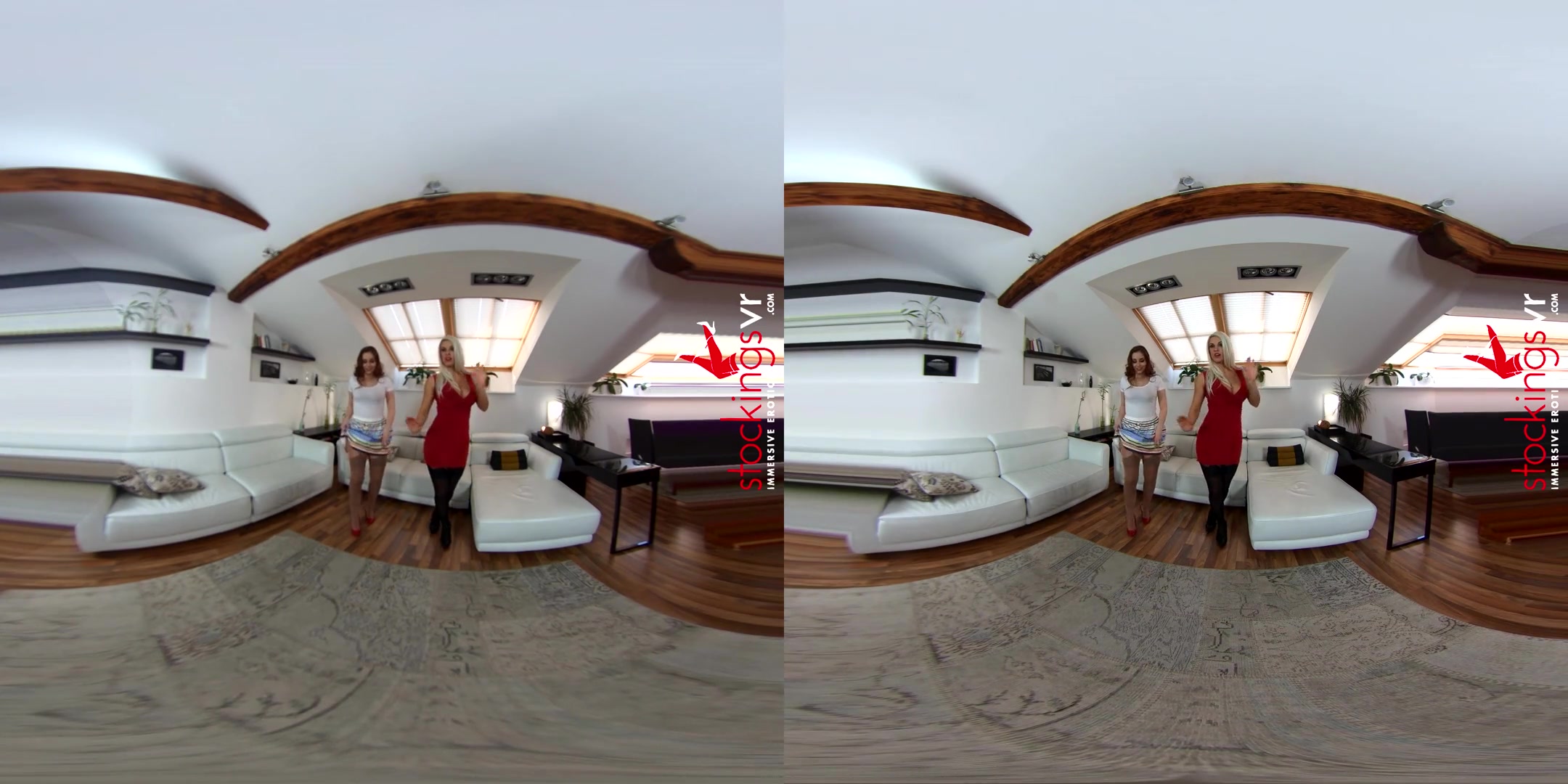 Antonia Sainz & Blanche Bradburry in Strippers - StockingsVR