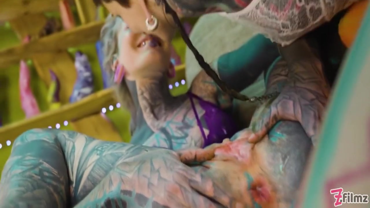 2 Heavy Tattoo Girls Get Ass Fucked By A Big Dick - Lily Lu