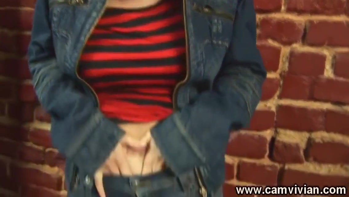Wearing My Denim Jacket And Jeans With Pigtails Solo Striptease 5 Min