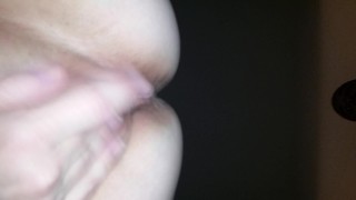 Doggy style fingering and fucking with creampie