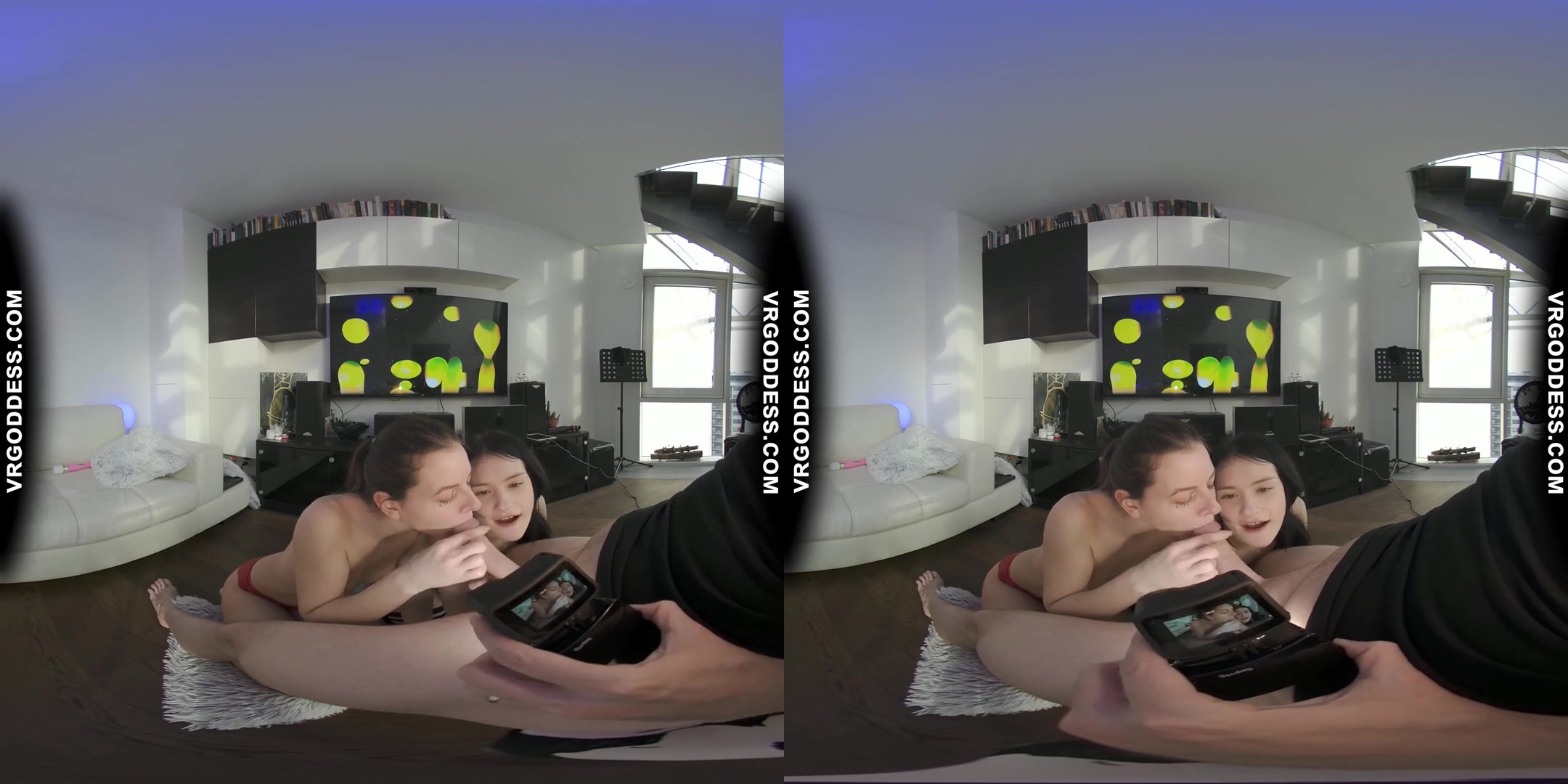 Double Blowjob Between The Scenes From Gorgeous Cumplaying Girls Matty And Rebeka Ruby