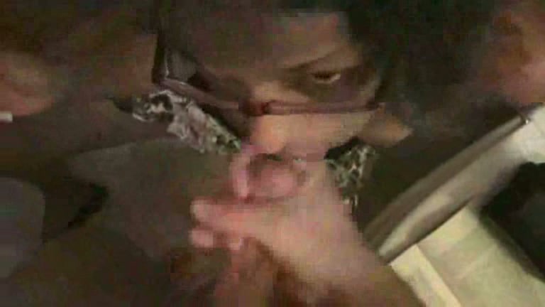 Hot cum drips out of her mouth
