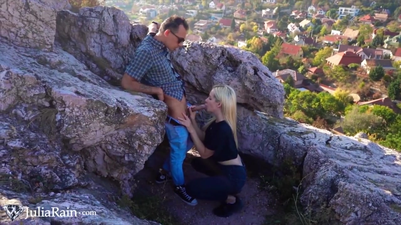 Sexy Blonde Deepthroat Big Dick Devils Kos on the Mountain Closeup