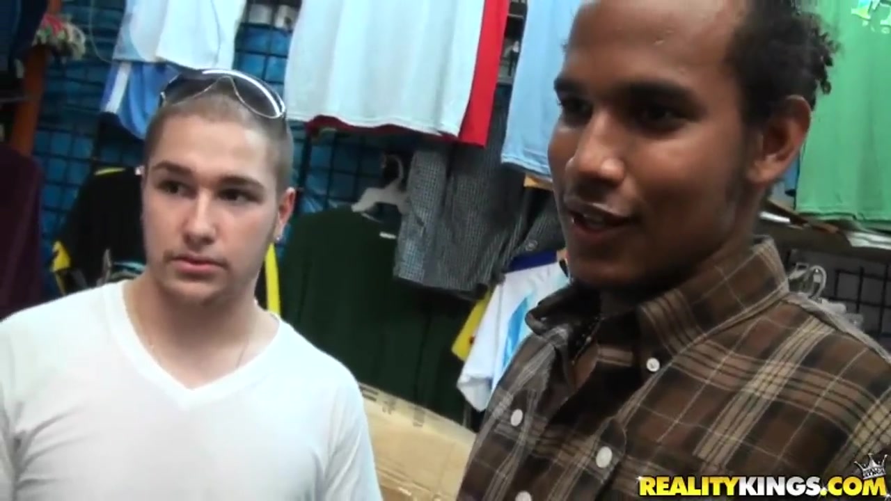 Two young dudes strip in public for money