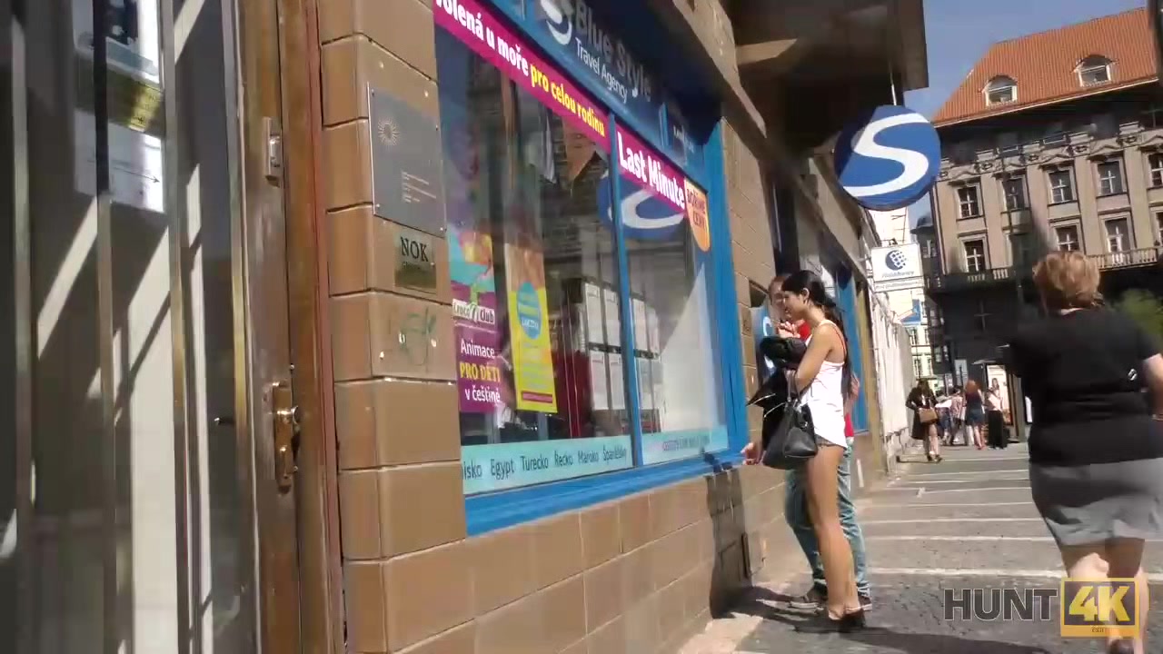 HUNT4K. Amazed cuckold watches GF's sex for money with another man
