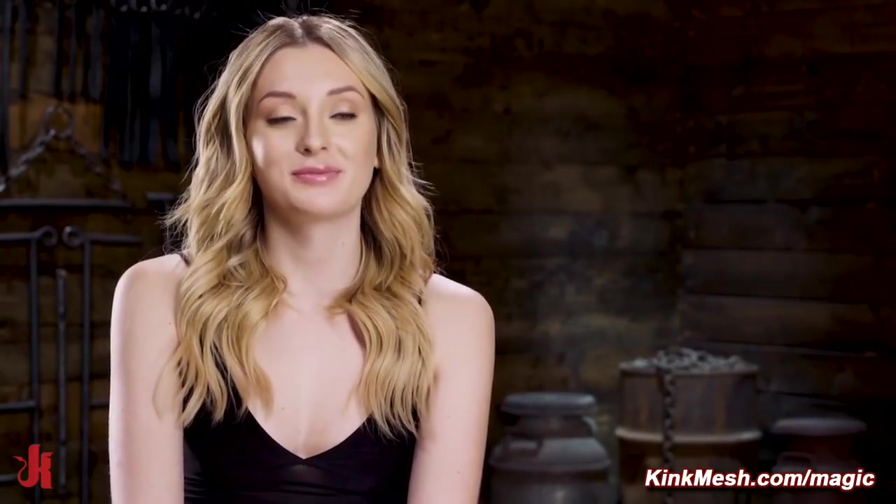 Locked On The Table Blonde Gets Fucked With Dick On A Stick